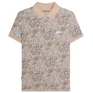 Lambretta Mens Paisley Polo Shirt / Stone